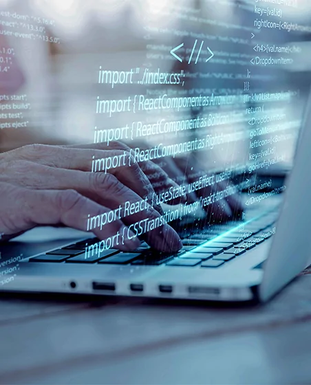 programming background with person working with codes computer 452 560